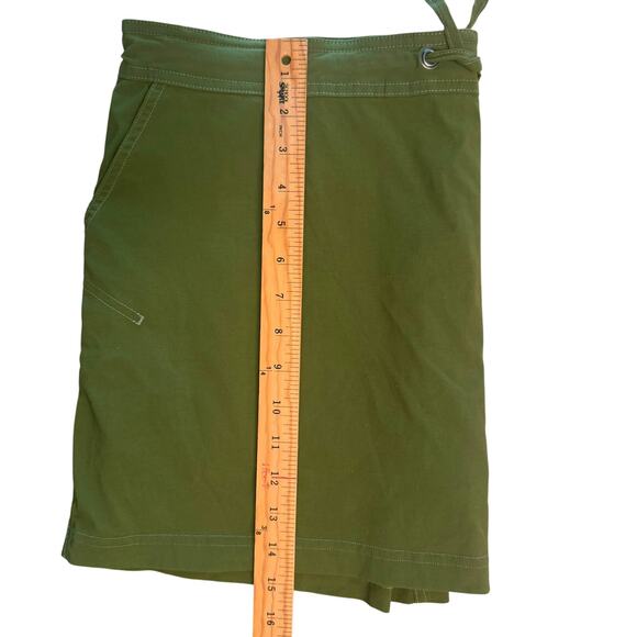 PrAna Breathe Skirt XL Olive Green Cotton Stretch Casual Drawstring USA Made - Picture 9 of 9